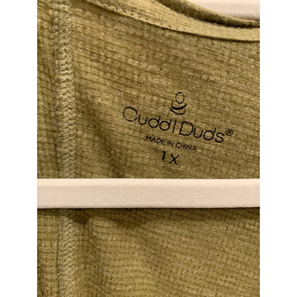 Cuddl Duds Olive Green Open Front Cocoon Cardigan - Picture 3 of 6